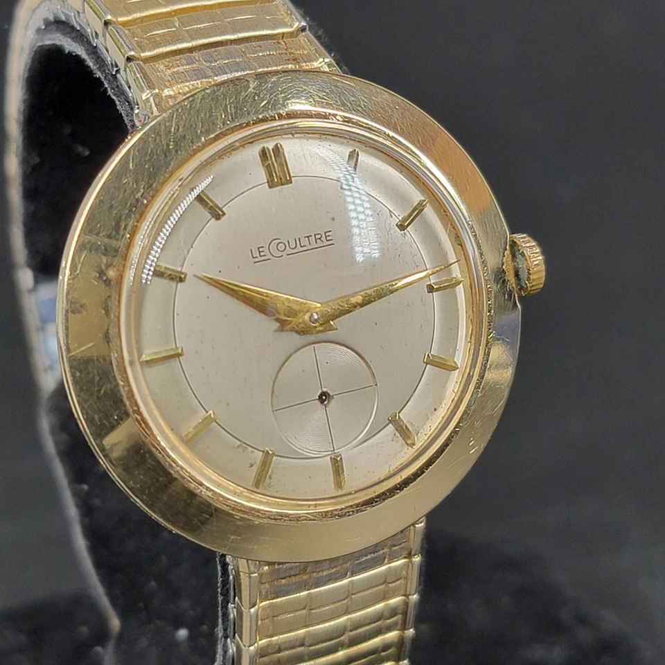 Reloj LeCoultre Oro 14K 17 Joyas 36mm Cuerda Manual Hombre Speidel 10.41g Fondo de Caja Foto 3 de 4