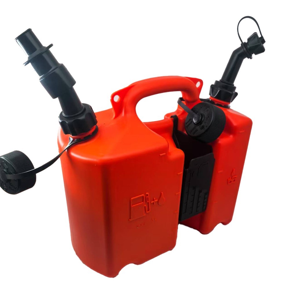 Cleverly Designed 5 Liter Combi Can to Store Fuel and Chain Oils Safely