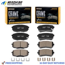 Front Rear Disc Ceramic Brake Pads Set Of 8 For 2010 - 2013 Kia Forte Koup
