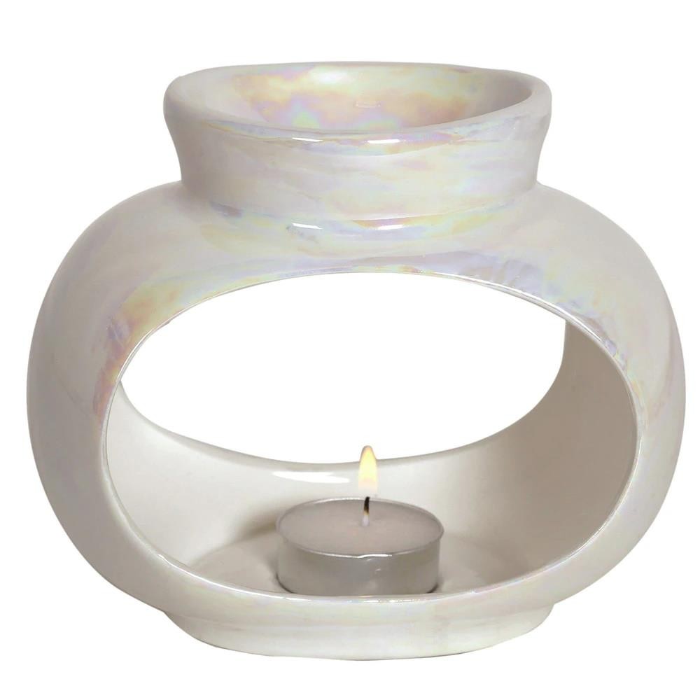 Wax Melt Burner Tart Warmer Fragrance Oil Tealight Holder Aroma Oval Lustre