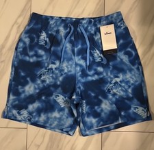 Nike Men  s All Over Swim Shorts Blue 66 New