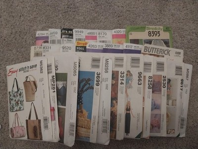 UNCUT sewing patterns. Simplicity, Butterick, McCall's. Open unused.