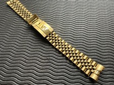 Cinturino Bracciale Qualità Premium Placcato Oro Giubileo 20mm per Orologi Rolex