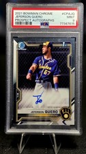 2021 Bowman Chrome #CPA-JQ Jeferson Quero Prospect Autographs PSA 9