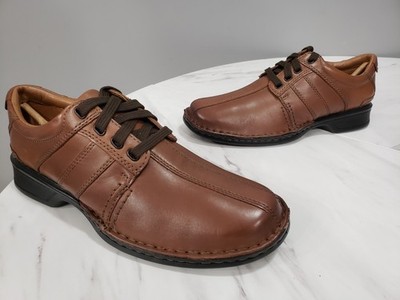 NEW NO BOX SIZE 7 - Clarks Touareg Vibe Brown Leather Mens Lace-Up Dress Shoes