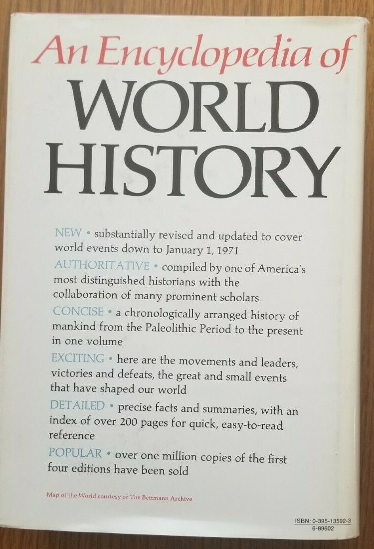 洋書 An encyclopedia of world history, 1940 World History Encyclopedia: A Complete and Comprehensive