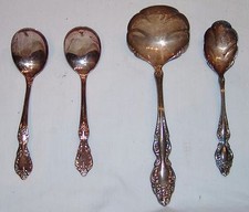 Oneida Ltd Rogers Extra Plate Flatware Silverware Lot 4 pcs Serving Ladle Spoon