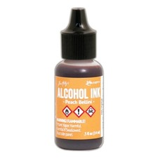 Ranger, Tim Holtz, Alcohol Ink, Peach Bellini Alcohol Ink, .5 fl oz, Orange Ink