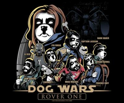Star Wars Rogue Rover One Big Dog Tee Shirt Black 5X Vader Jyn 100