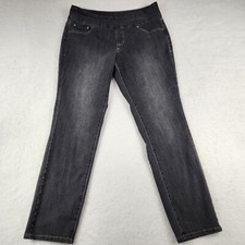 Jag Jeans Womens 16 Pull On Faded Black Pockets Stretch High Rise Skinny