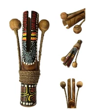 Wooden Castanet Stick Clacker Knocker Music Ethnic Kids Unusual Percussion