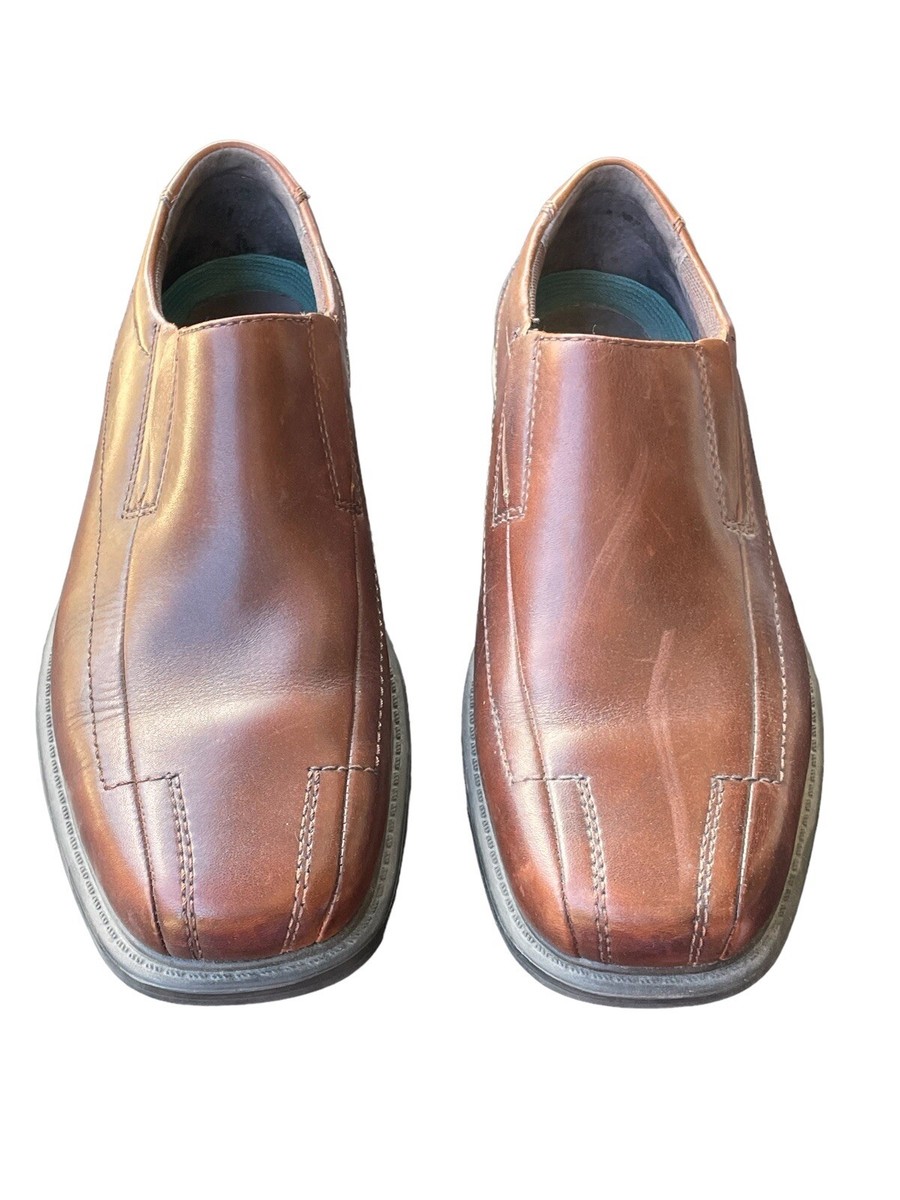 Clarks Collection Mens Brown Leather‎ Slip On Dress Shoes Comfort Size 8 Mens Dresslite Step Dark Tan Leather Loafers | Clarks main image 4