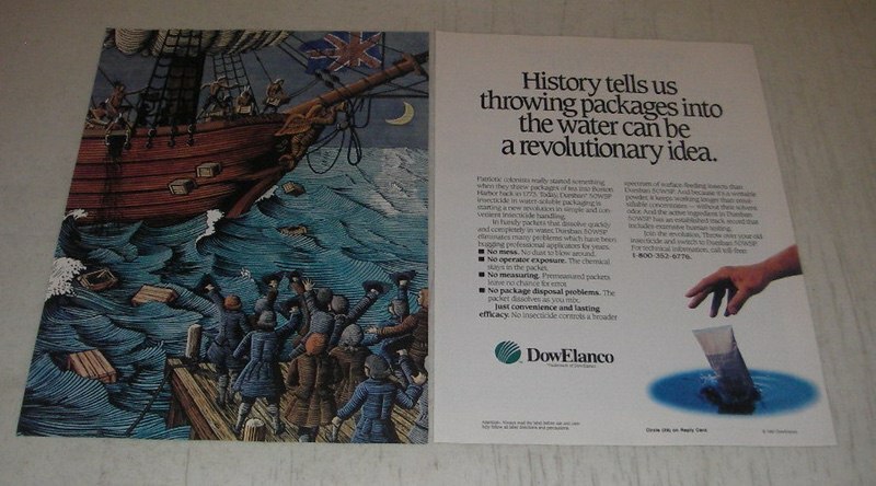 1991 Dow Elanco Dursban 50WSP Insecticide Ad - History tells us