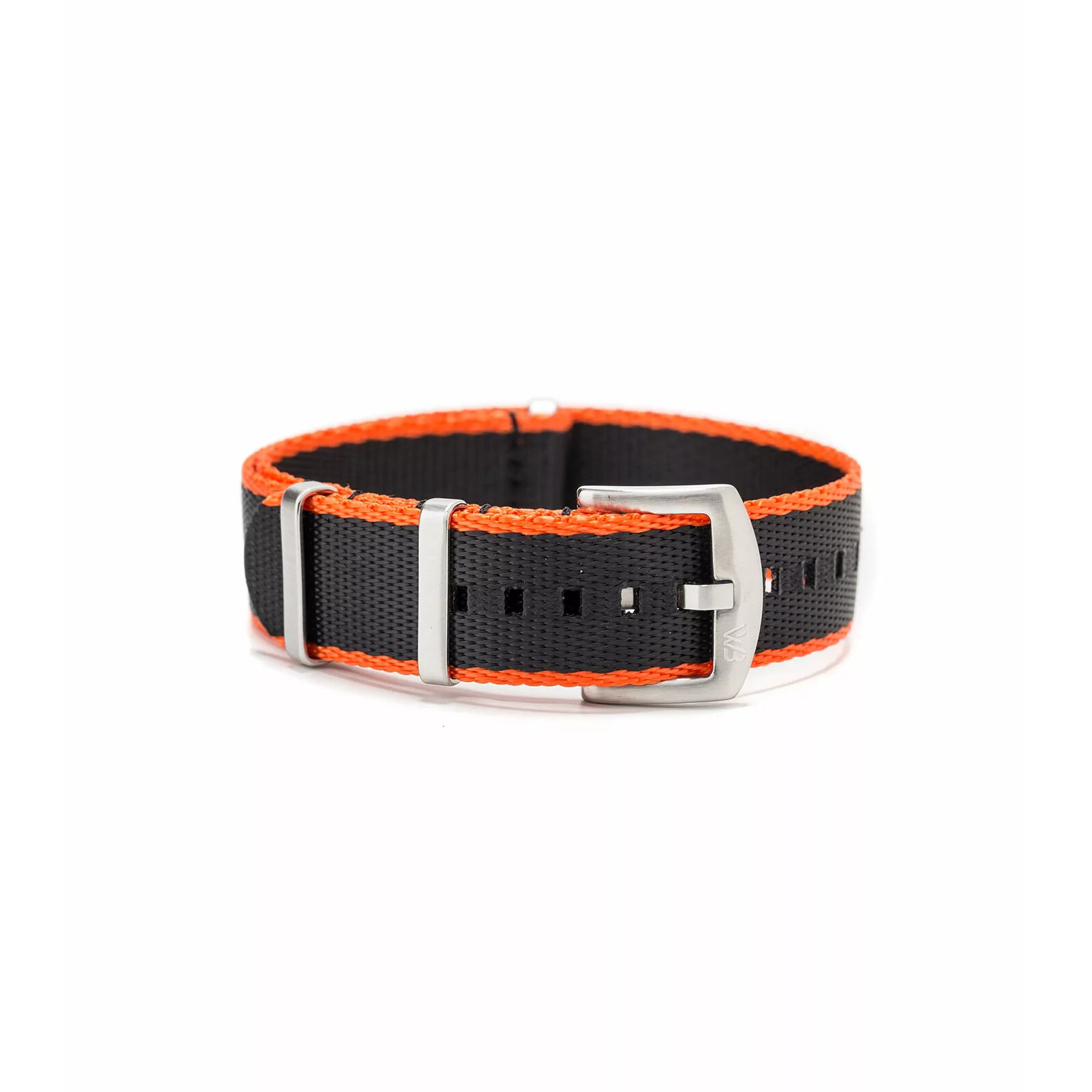 Watch Strap Military Nylon Black/Orange by WB Original - 18, 20, 22 mm