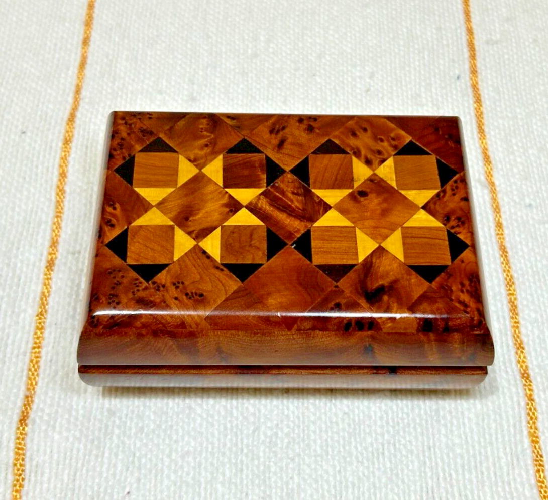 Handcrafted Moroccan Thuya Wood Jewelry Box. Best Christmas Gift.