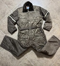 VTG Sears Work Leisure Coveralls Insulated Snow Suit Men  s Sz 48 XL Brown EUC 