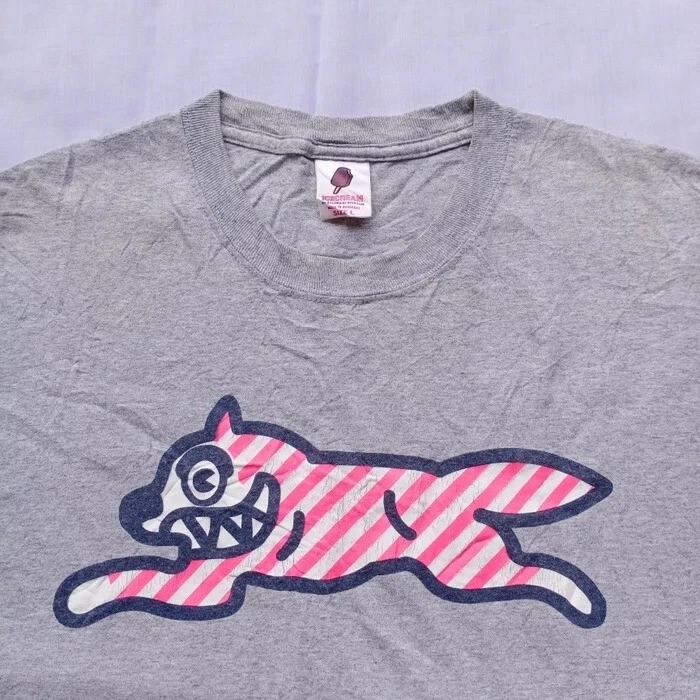 ICECREAM BILLIONAIRE BOYS CLUB BBC STRIPED RUNNING DOG TEE