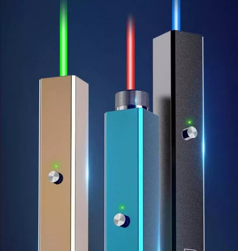 Penna puntatore laser verde blu rosso viola USB C ricaricabile batteria integrata