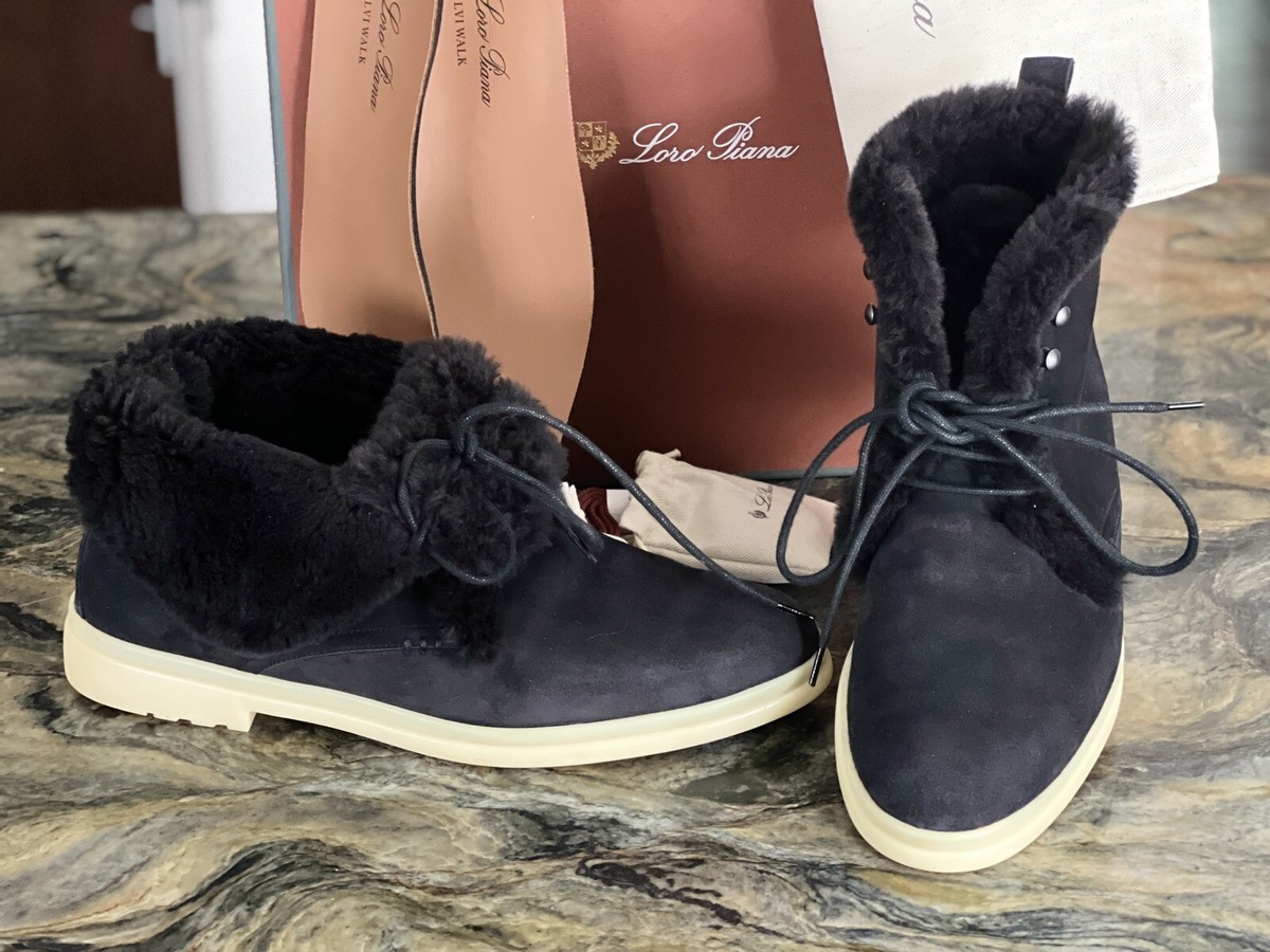 Loro Piana Open Walk suede ankle boots Size:40 Loro Piana Suede Ankle Boots Grigio Milano Size 40 IT main image 3
