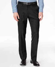 $95 Kenneth Cole Reaction Men's Dark Navy Slim Fit Dress Pants 34 28 eno0625