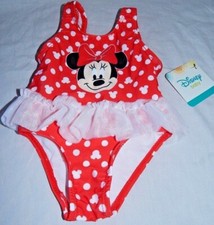 Girls Swimsuit Minnie Mouse Disney Baby size 3/6 9 12 Months 1 pc Bathing Suit