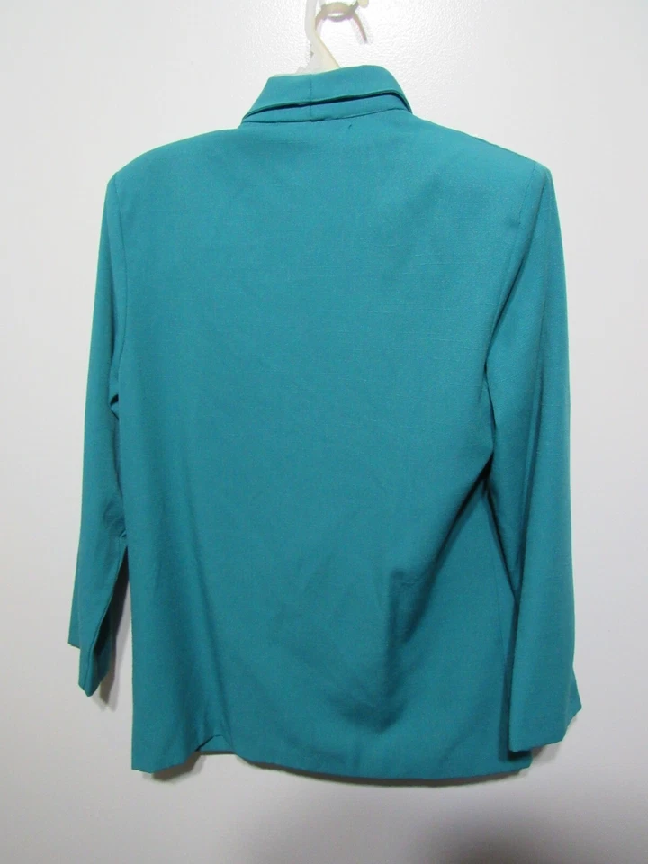 Conjunto de traje de 2 piezas Liz Baker Essentials blazer falda talla 6 azul negocios carrera Foto 4 de 4