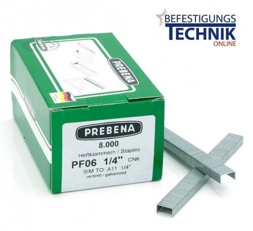 Klammern verzinkt 11/6mm für Prebena PF06CNK HFPF09 DNPF16 Stanley 6-PHT150 Bost