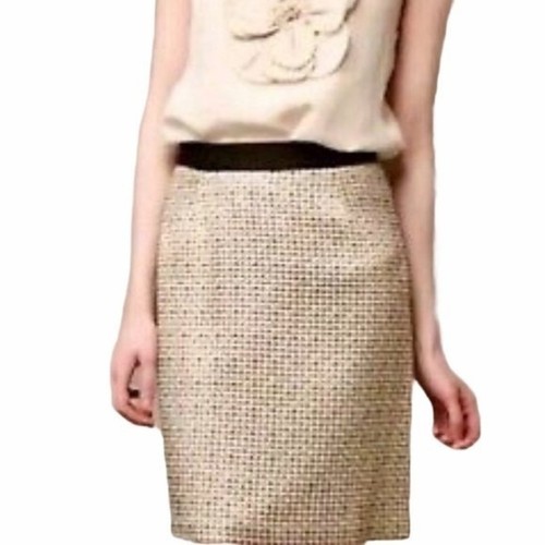 Kate Spade Kylie Gold Tweed Metallic Boucle Pencil Skirt Size 0 - 第 1/6 張圖片