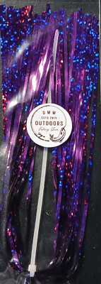 Flashabou 2mm, 11-1/2'' long, DISCO PURPLE, Fly Tying, Lures, Jigs, Flash, Flies