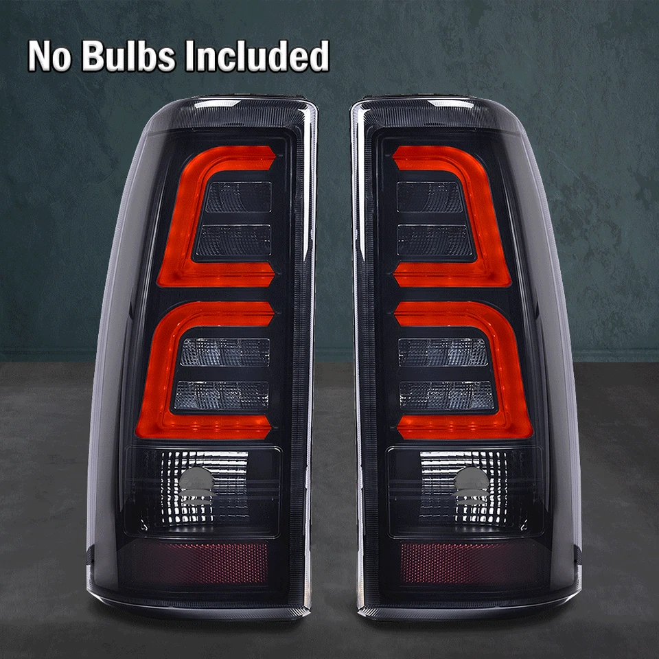 LED TUBE Tail Lights Fit For 1999-06 Chevy Silverado GMC Sierra Rear Brake Lamps - Image 2 of 4