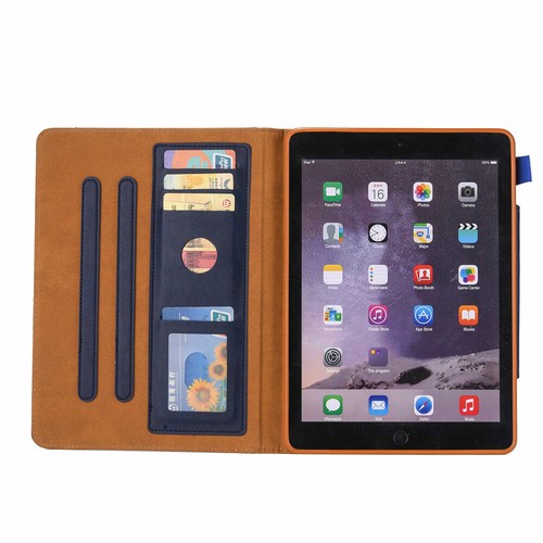 Folio Leather Credit Card Pocket Wallet Stand Smart Case Cover For Apple iPad - Picture 20 of 50