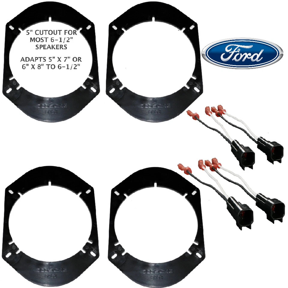 Adaptador de altavoz de 5"x7" 6x8" a 6,5" Adaptadores de montaje de placa Soportes Arnés Foto 2 de 2