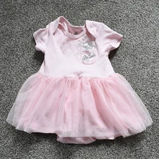Disney Baby Minnie Mouse Infant Baby Girl's Pink Bodysuit Tutu 3/6 Months 