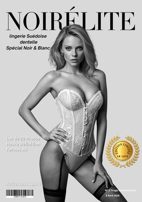 Set 20 Fotos A4 Dessous schwarz-weiß Spitze Poster Kunstdruck