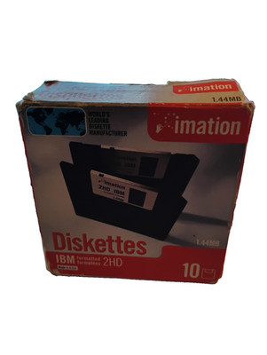 IMITATION Diskettes - 1.44MB, IBM Formatted 2HD Sealed Box of 10