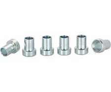 6-PCS JEGS 100395 Hardline Steel Tube Sleeve Fittings 3AN 3/16 O.D