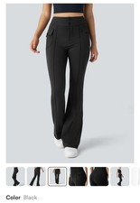 Halara Women's High Waisted Black Flare Pants Size Small NWT