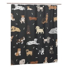Puppy Dogs Cute Animals Shower Curtain 60x72in Waterproof Polyester Fabric Ca...
