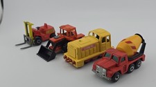 Matchbox Superfast Shunter, Cement Mixer, Tractor Shovel, Forklift Truck Bundle