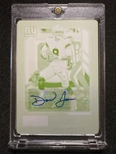 1 of 1 - 2020 Panini Playbook Green Daniel Jones Auto 1/1 Colts Giants