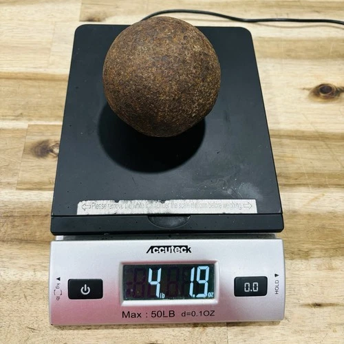Antique Civil War Cannon Ball 4+ Lbs