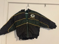 Reversible Pro Player Green Bay Packers Kids Puff Jacket Size 4