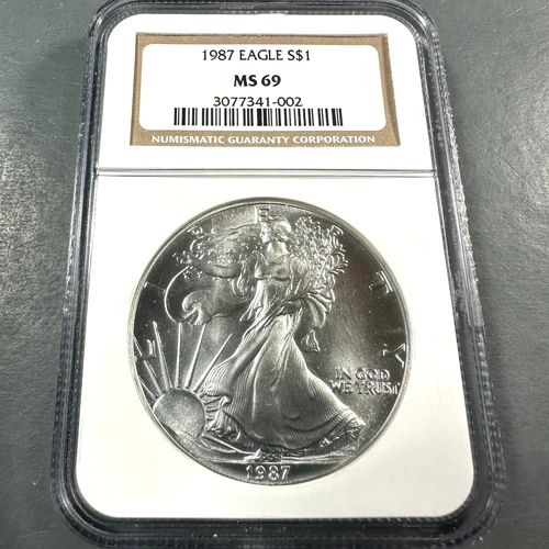 1987 Silver Eagle NGC MS69 (89257)