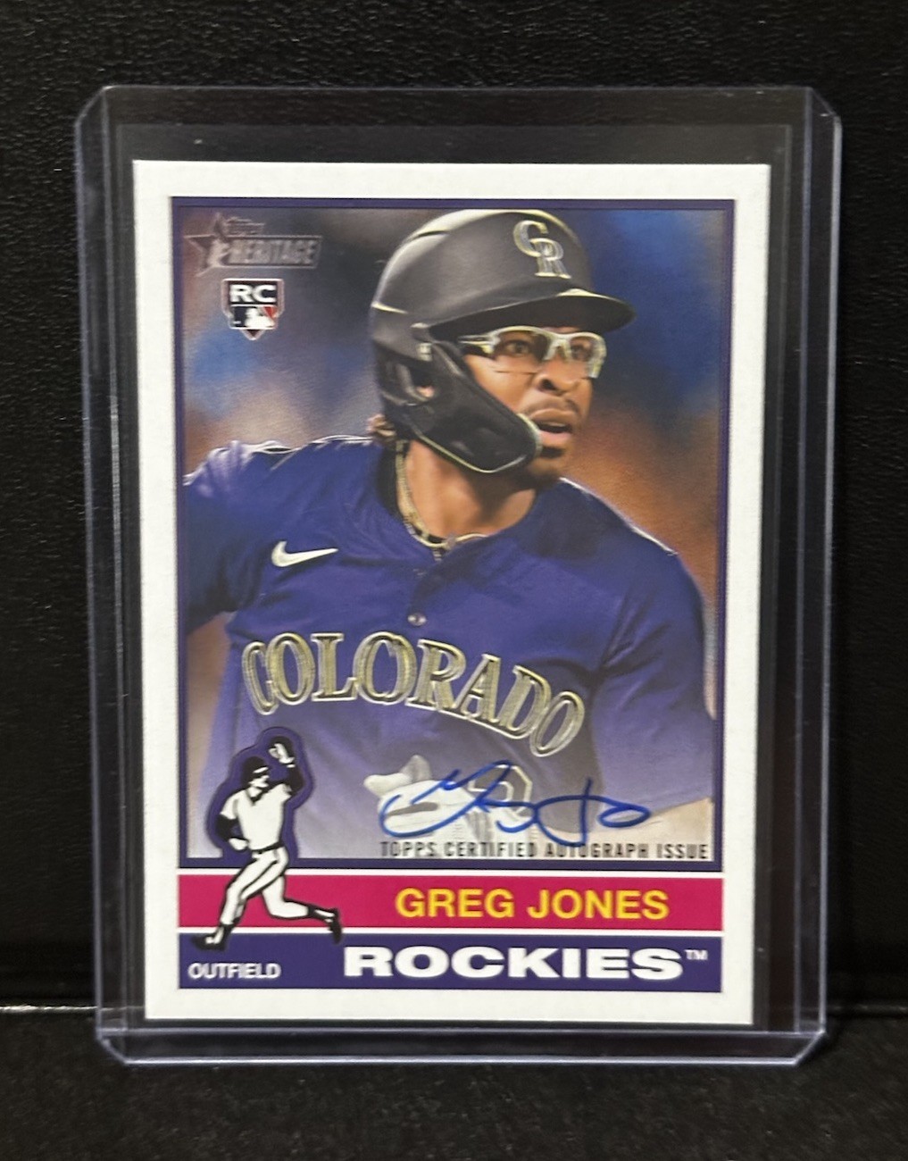 2025 Topps Heritage GREG JONES RC #ROA-GJ Real One Autographs Colorado Rockies