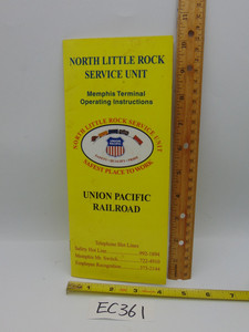 Union Pacific Railroad Memphis Terminal Operation Instructions 1999 Little Rock