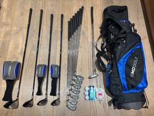 Mens MD Golf Sure Fire Full Golf Clubs Set + Golf Stand Bag - Mens RH Regular