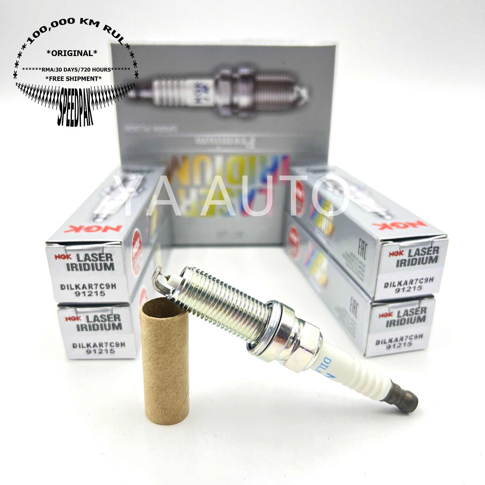 Spark Plug-Laser Iridium High Ignitability NGK DILKAR7C9H 91215 Set of 4 Pcs