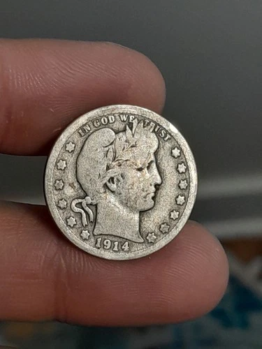 1914- D Barber Quarter