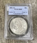 1881-CC Morgan Silver Dollar PCGS MS65