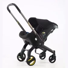 4-in-1 Baby Stroller Car Seat Combo Travel System Foldable Pushchair